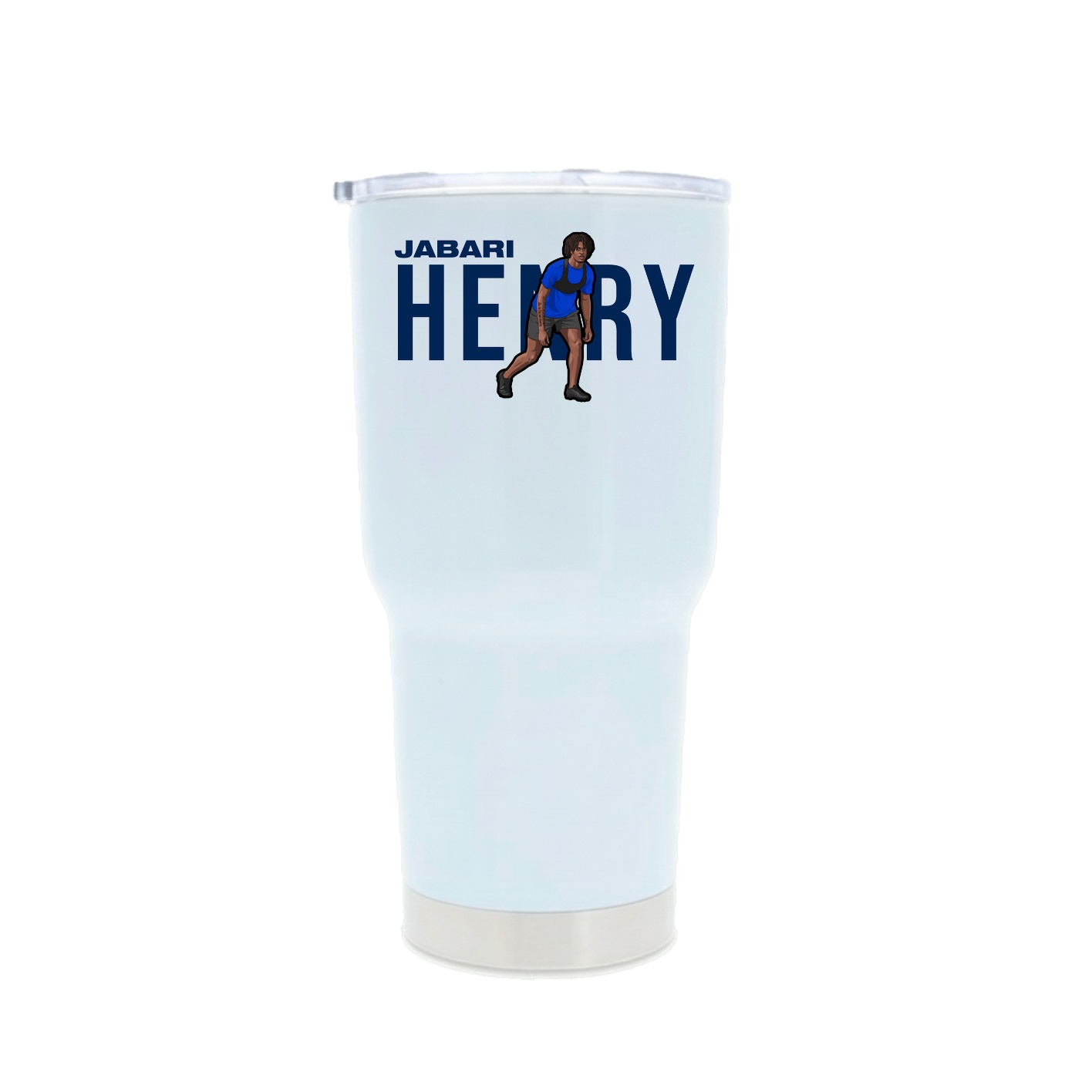 30oz Stainless Steel Tumbler — Player Name in White