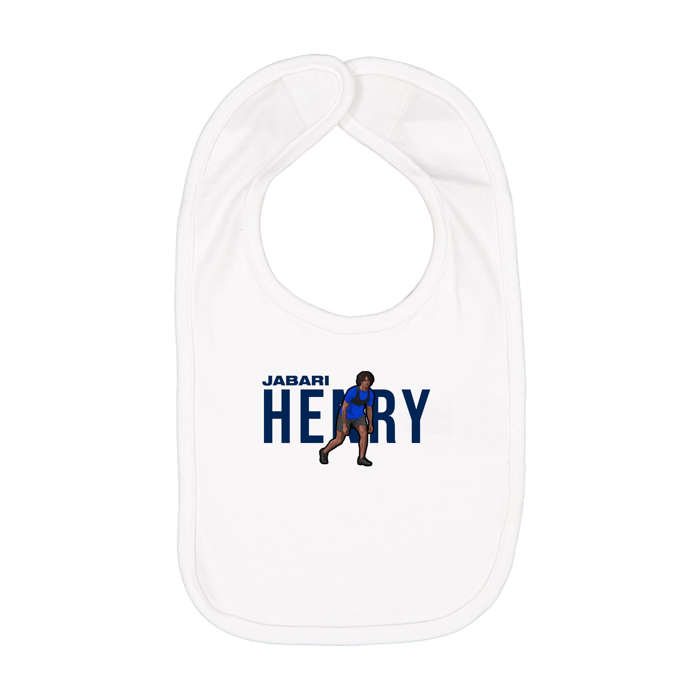 Infant Bib — Player Name in White