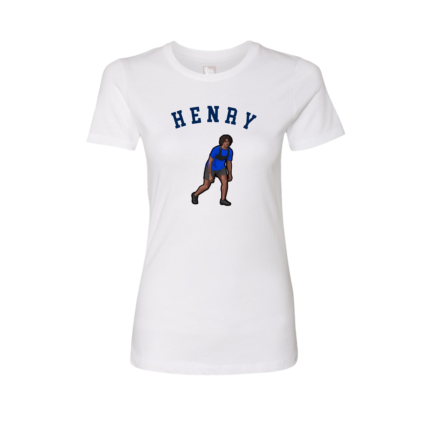 Fitted Women's Tee — Shirsey Arch in White