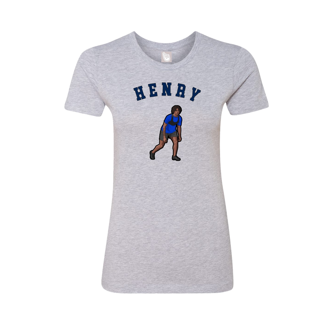 Fitted Women's Tee — Shirsey Arch in Grey