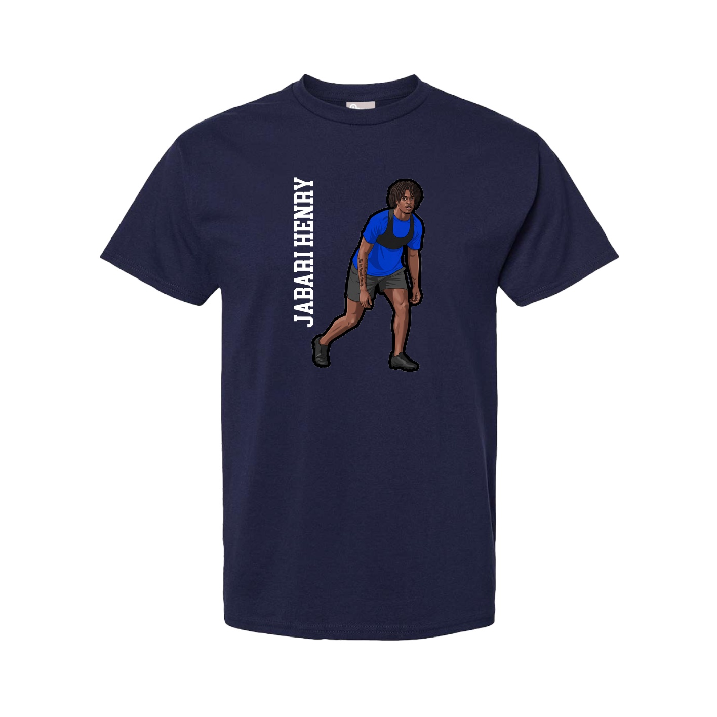 Tee — Name Vertical in Navy