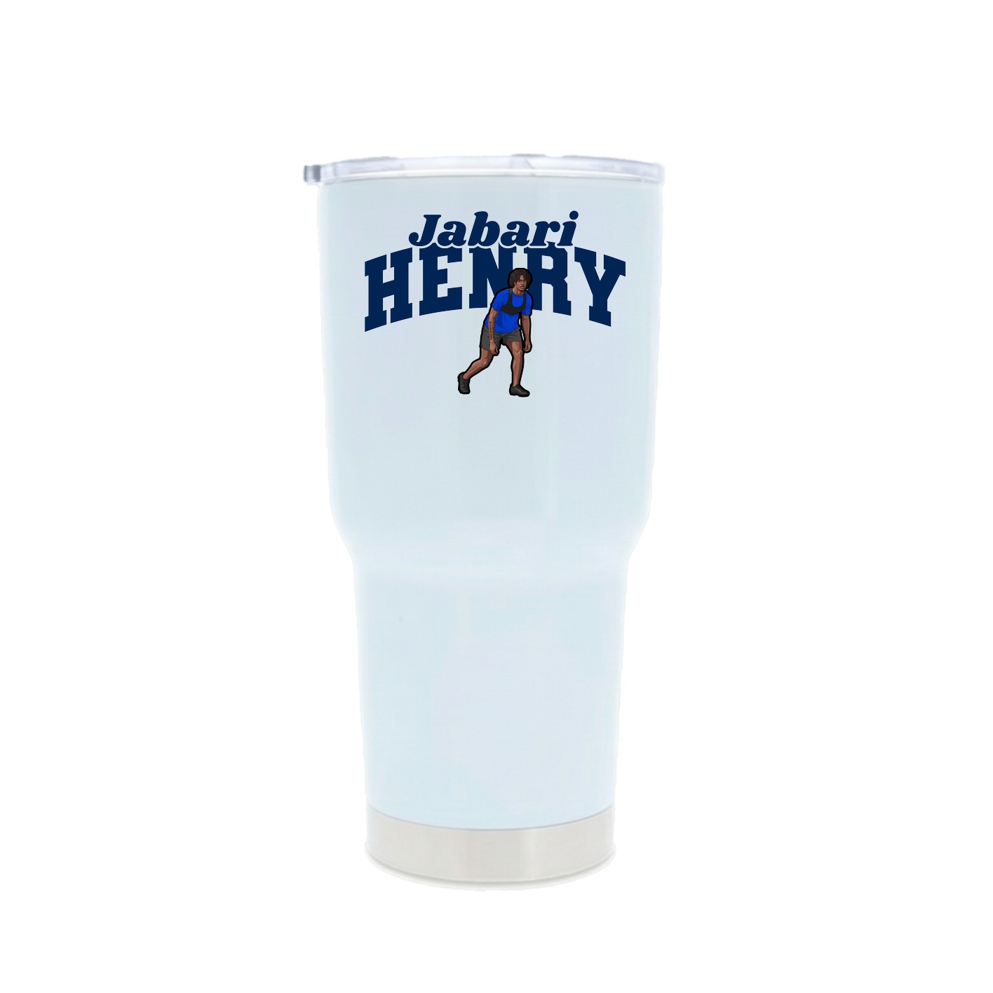 30oz Stainless Steel Tumbler — Signature Arch in White