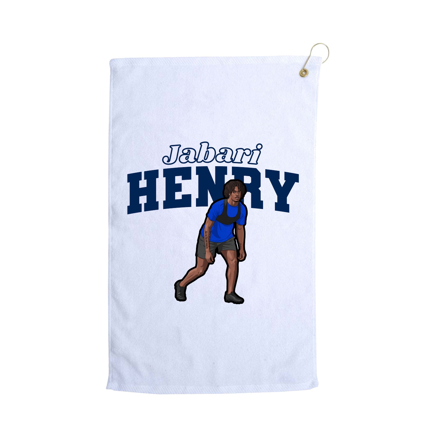 Golf Towel — Name Arch in White