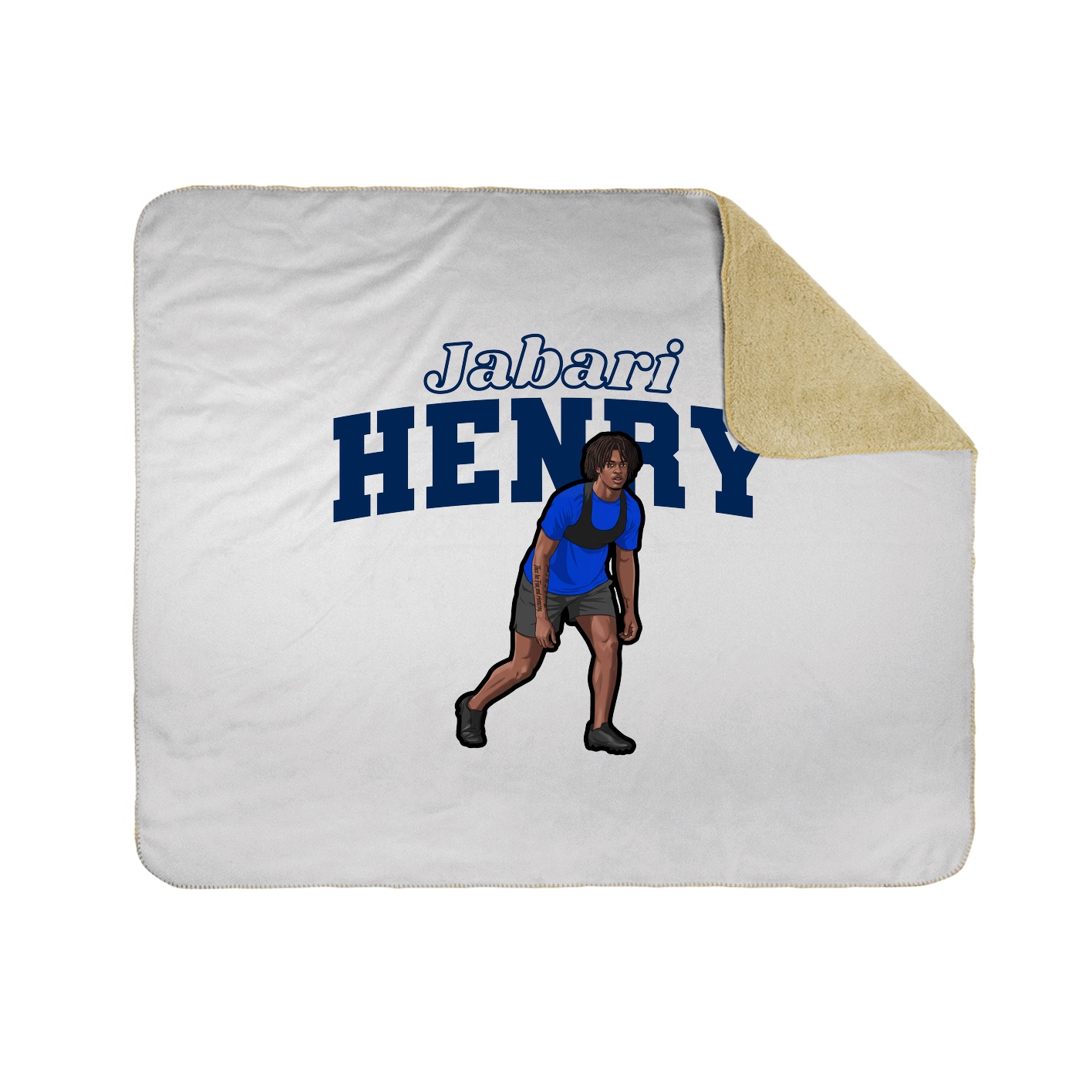 Throw Blanket — Name Arch in White