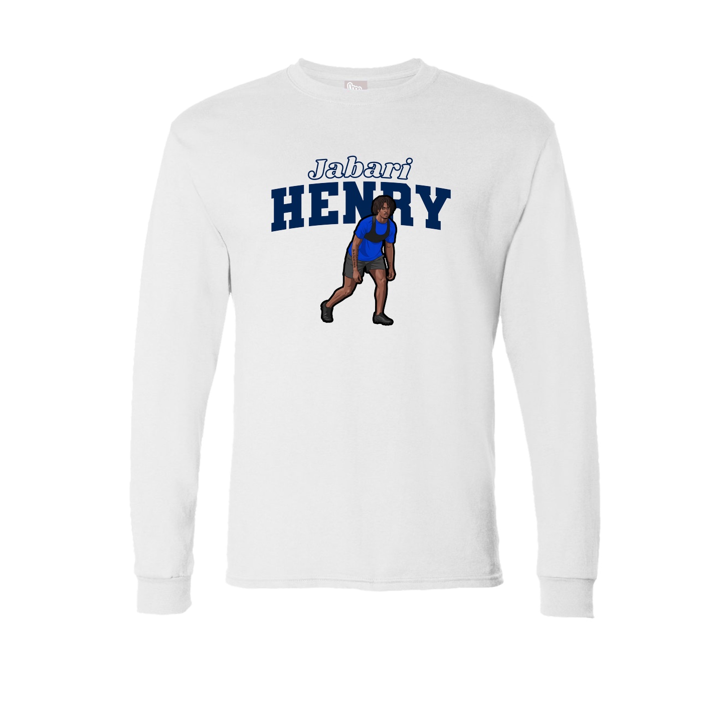Long Sleeve Tee — Name Arch in White