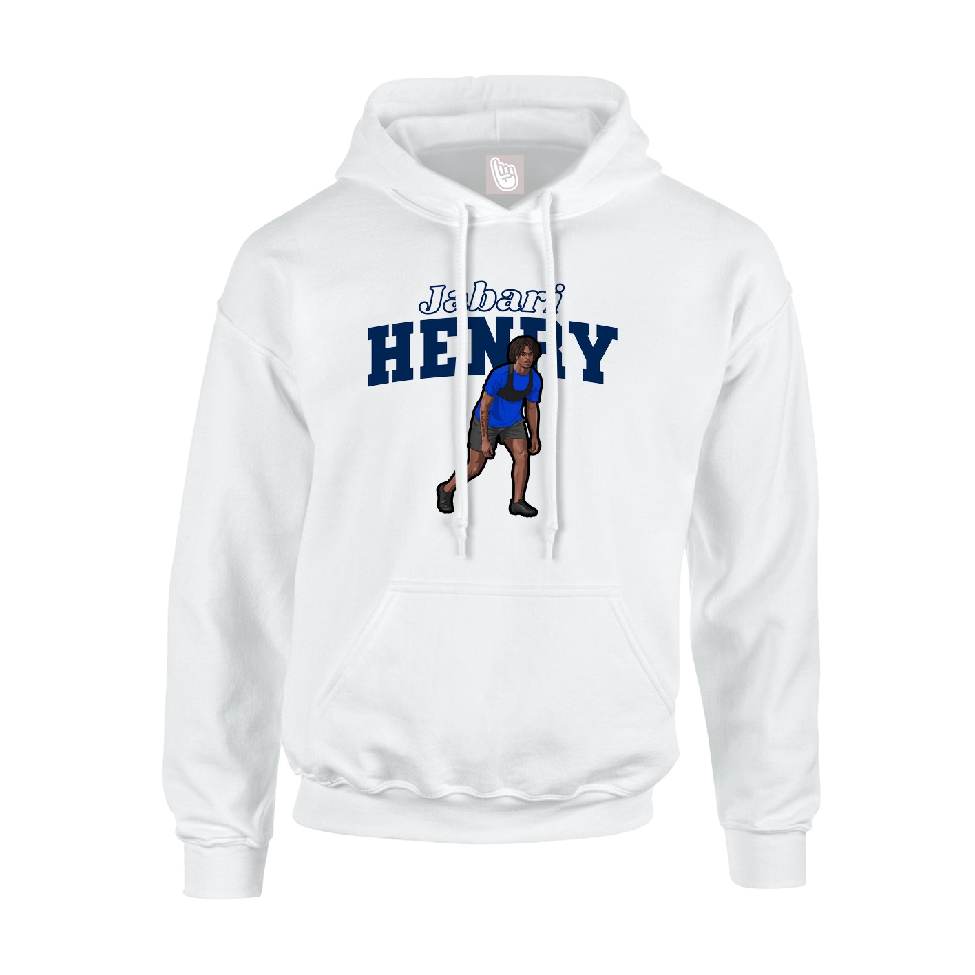Hoodie — Name Arch in White