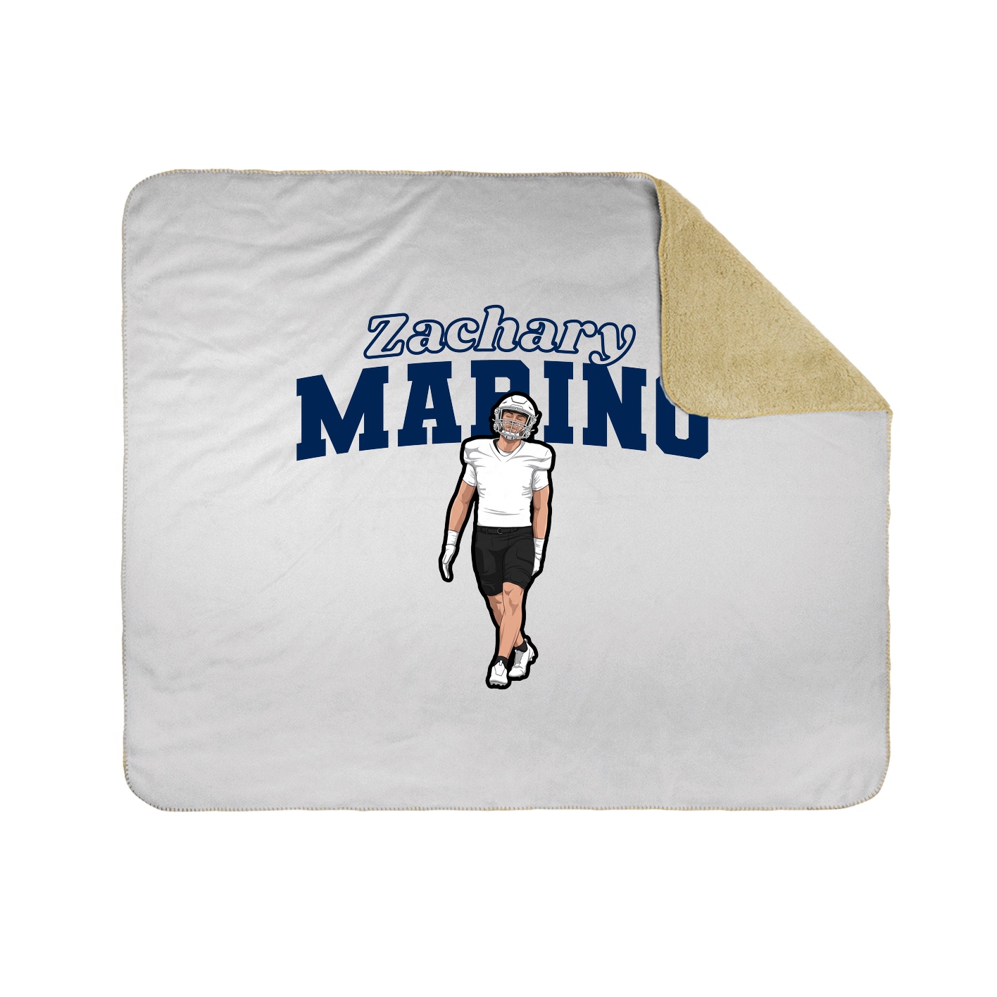 Throw Blanket — Name Arch in White