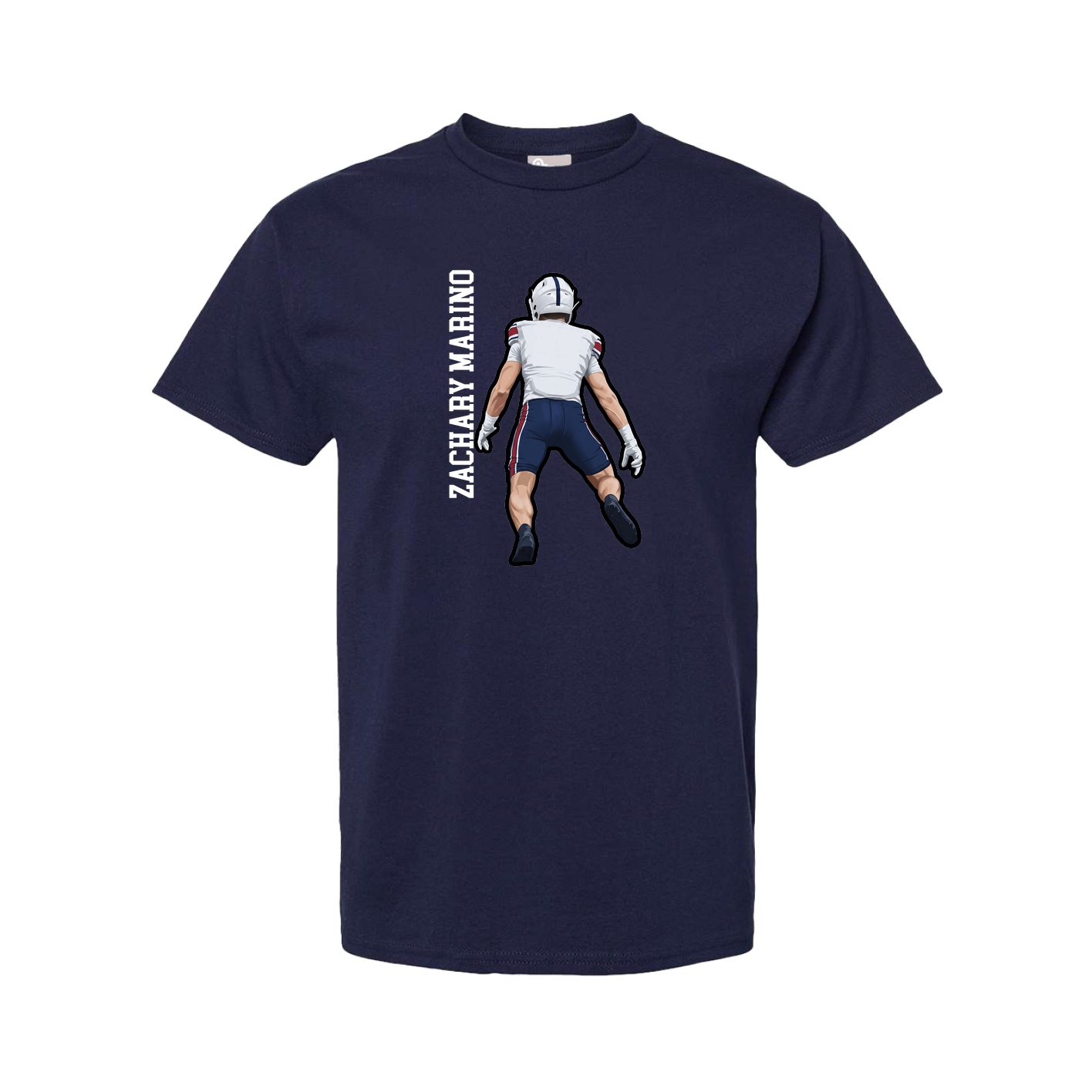 Youth Tee — Name Vertical in Navy