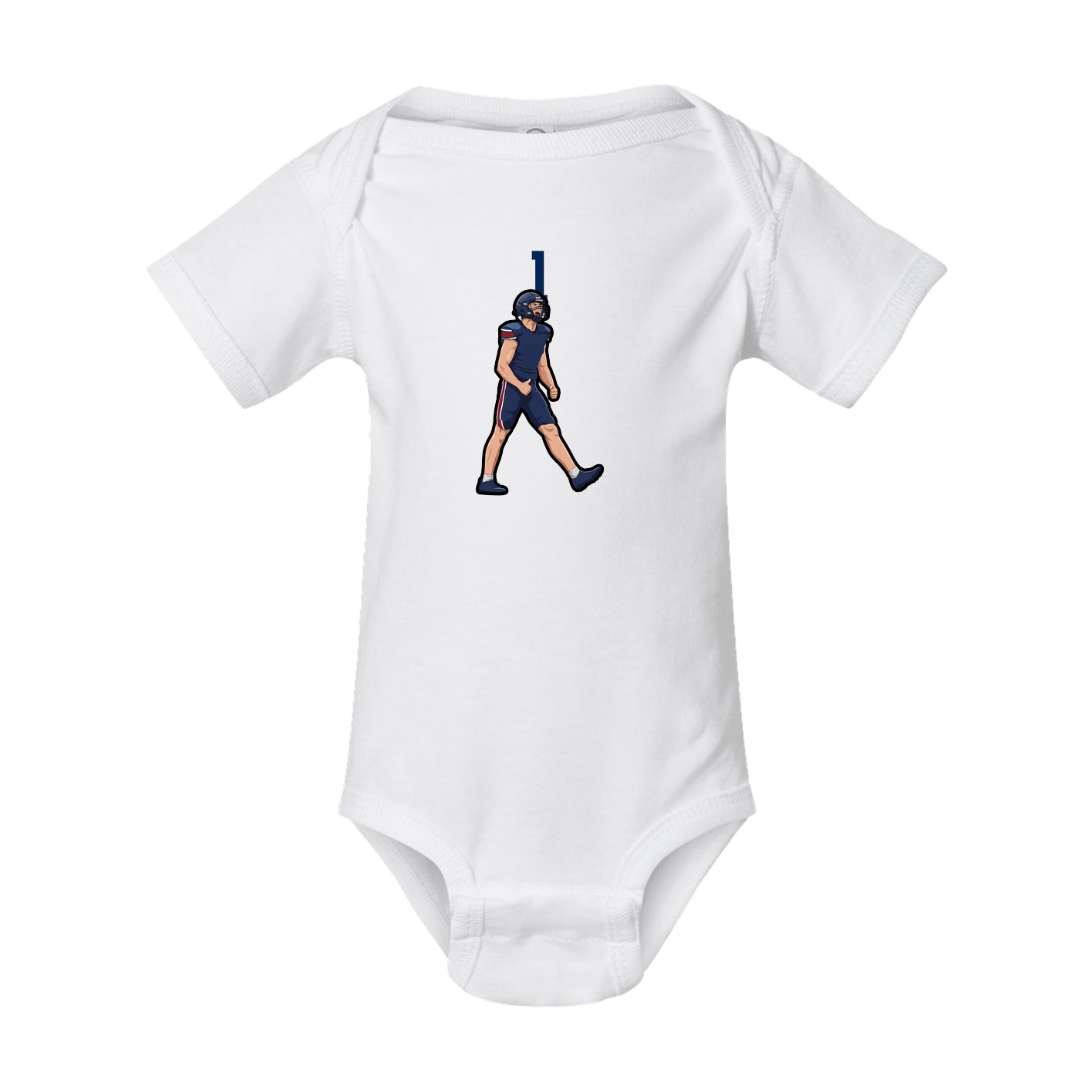Baby Onesie — Number Top in White