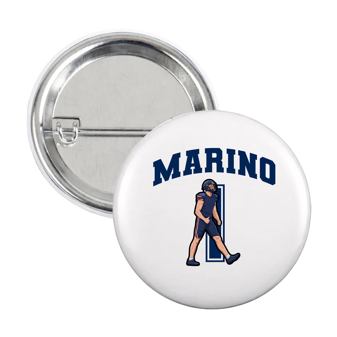 Game Day Button — Number in White