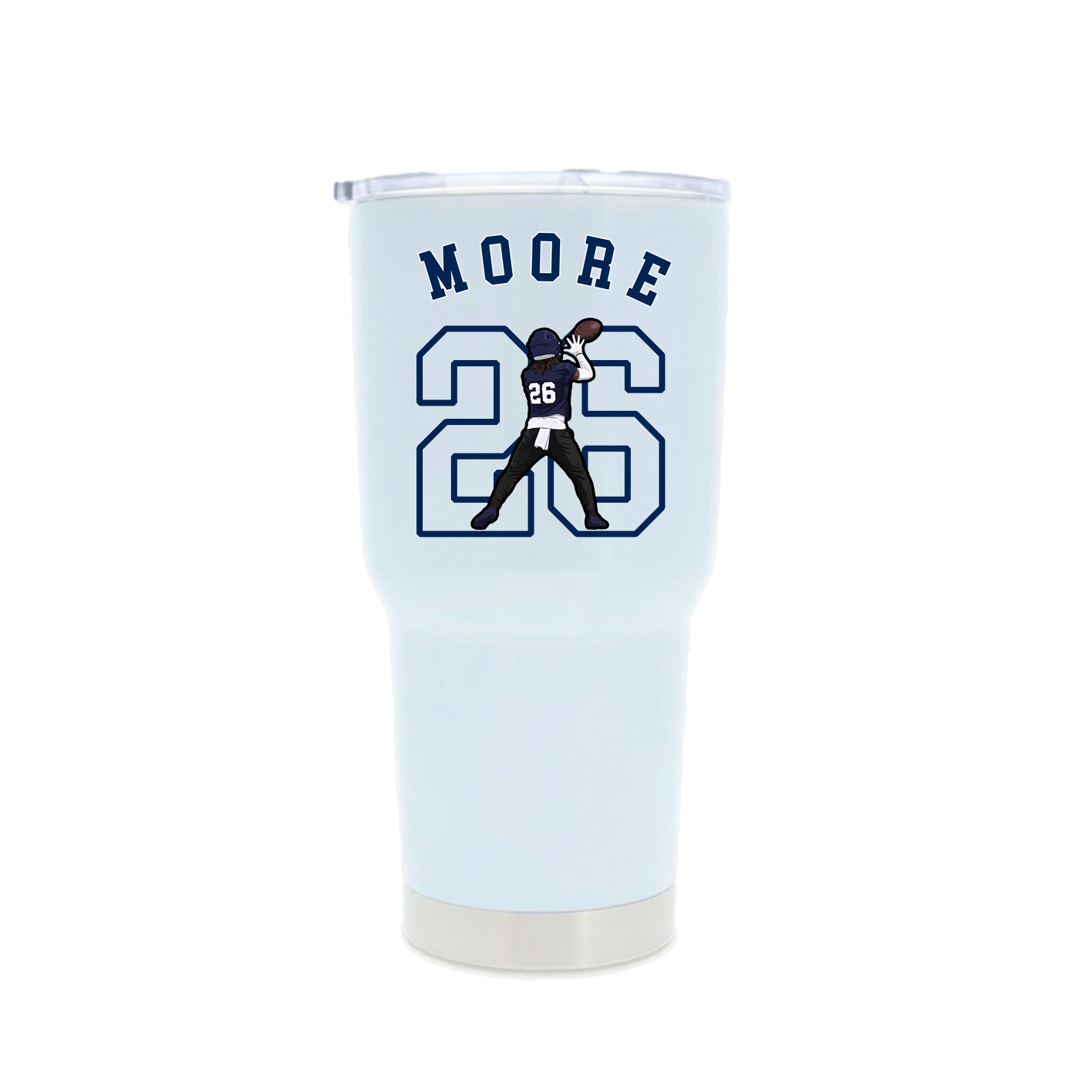 30oz Stainless Steel Tumbler — Shirsey Arch in White