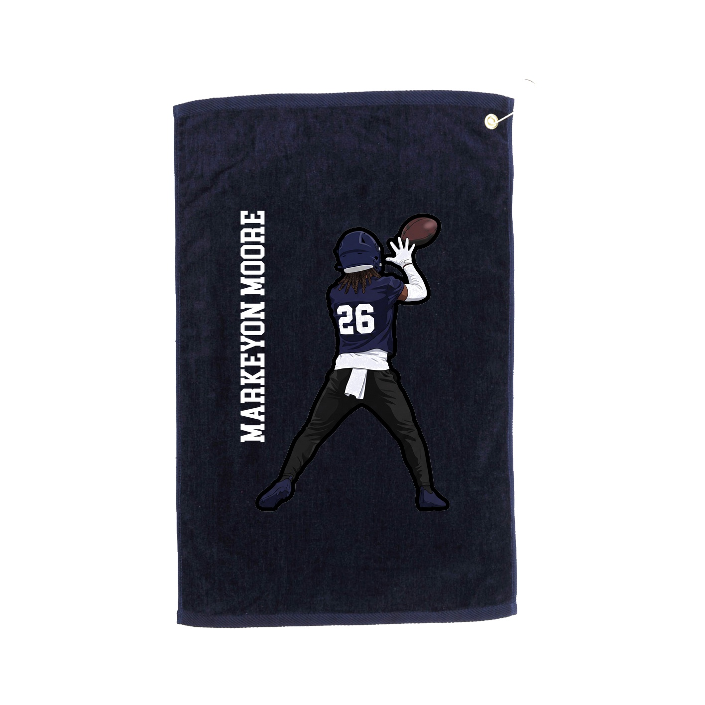 Golf Towel — Name Vertical in Navy