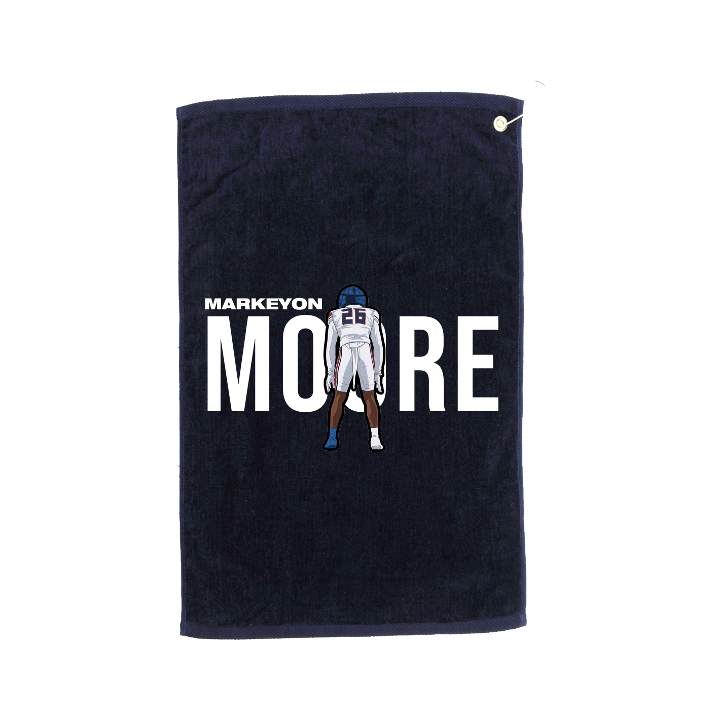 Golf Towel — Player Name in Navy
