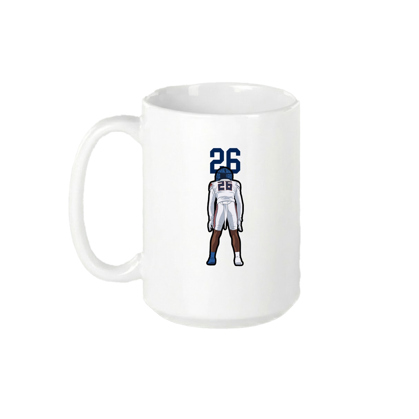 15oz Coffee Mug — Number Top in White