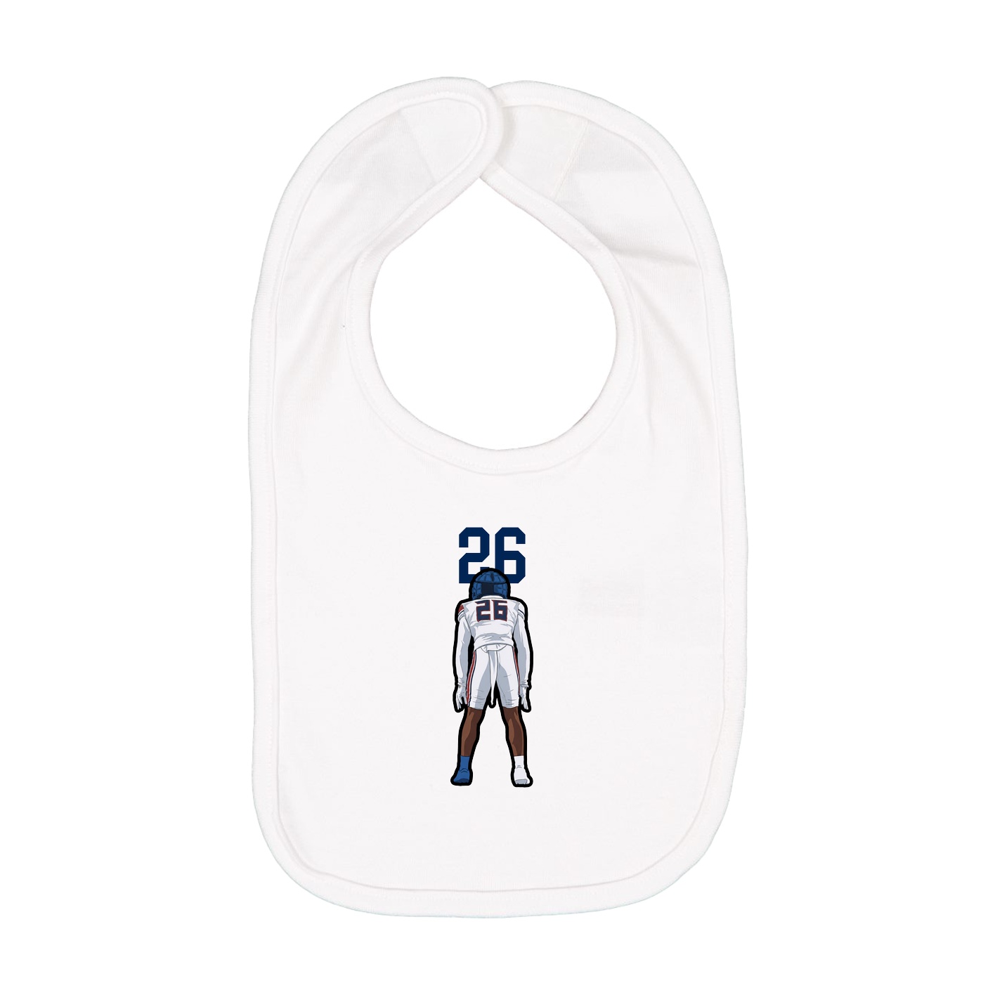 Infant Bib — Number Top in White
