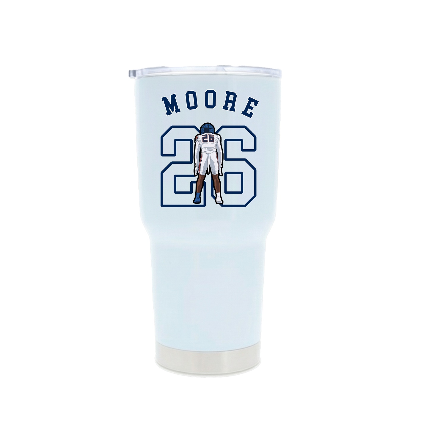 30oz Stainless Steel Tumbler — Shirsey Arch in White