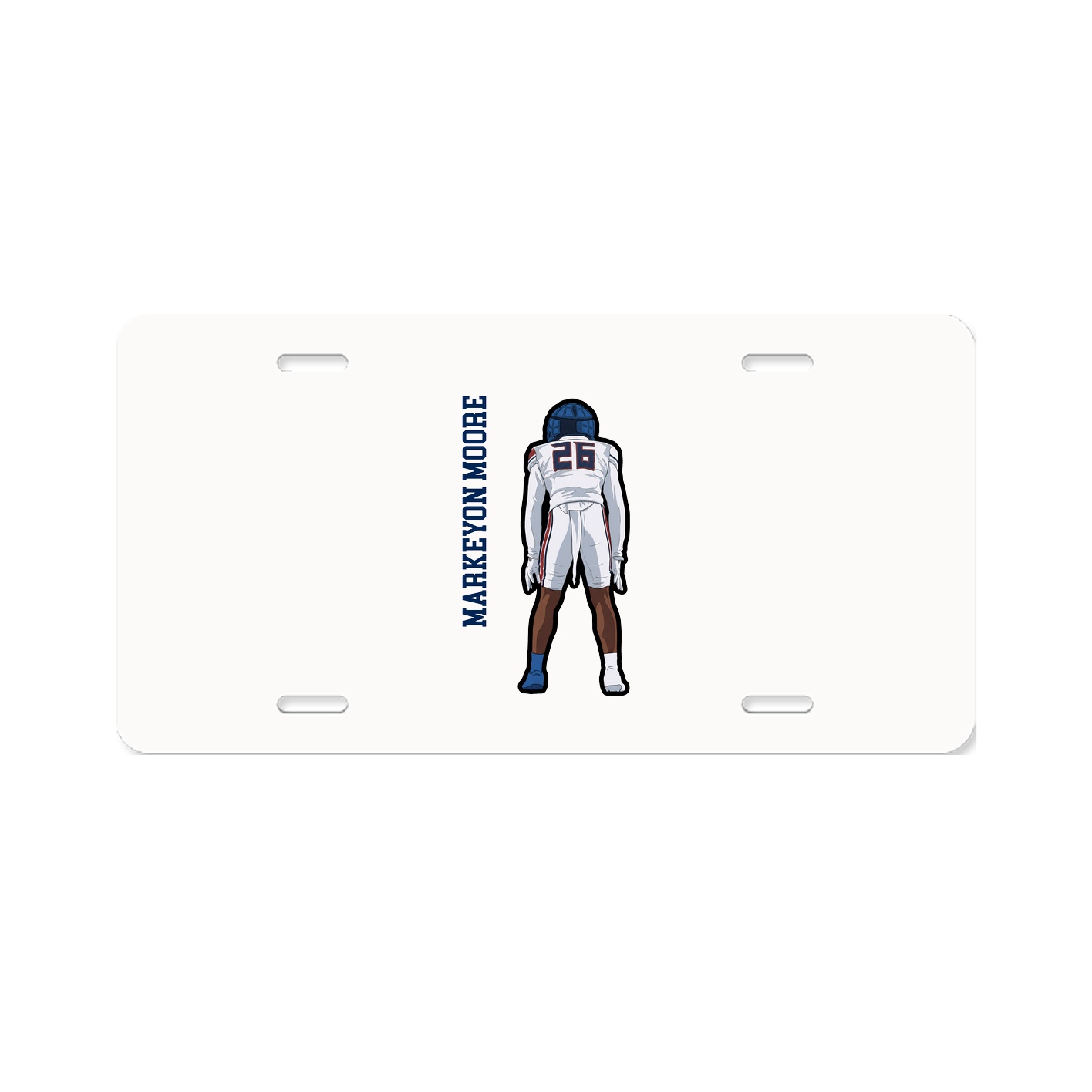 License Plate — Name Vertical in Classic