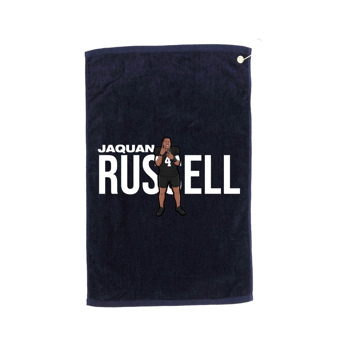 Golf Towel — Player Name in Navy