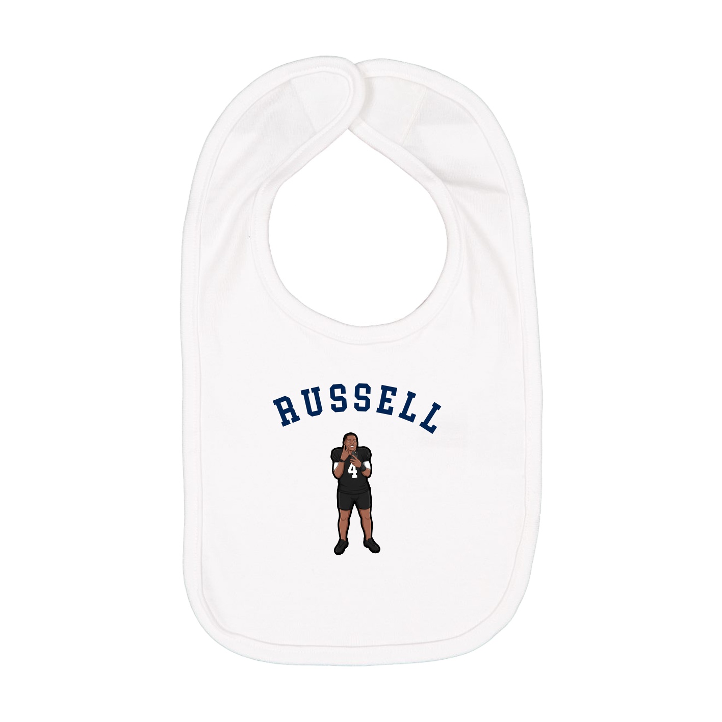Infant Bib — Shirsey Arch in White