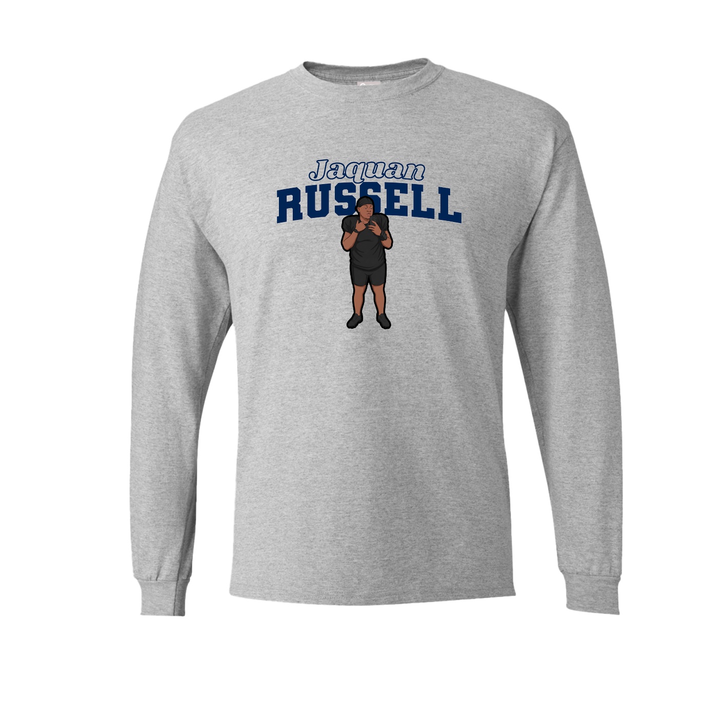 Long Sleeve Tee — Name Arch in Grey
