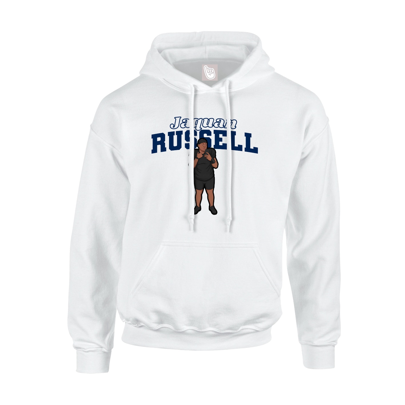 Hoodie — Name Arch in White
