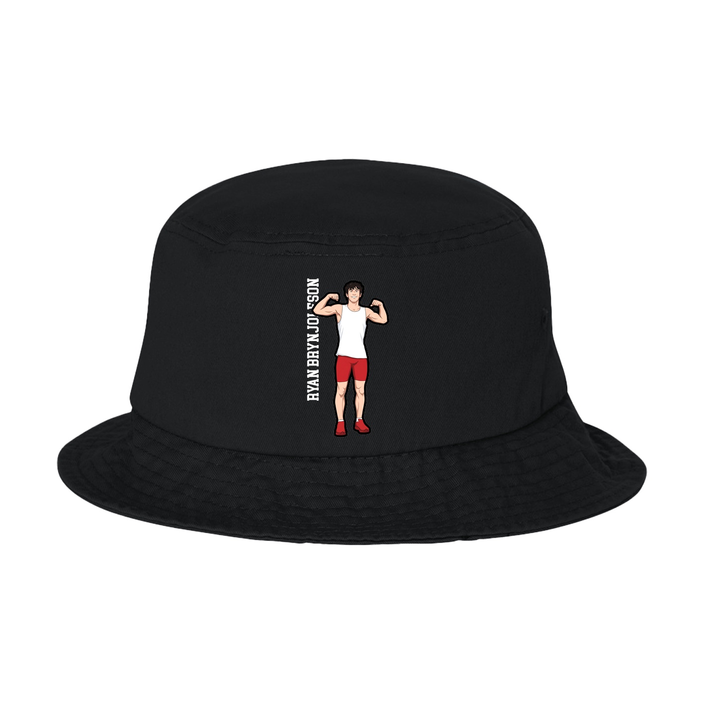 Bucket Cap — Name Vertical in Black