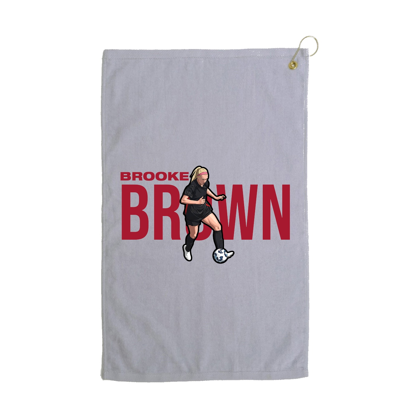 Golf Towel — Player Name in Grey