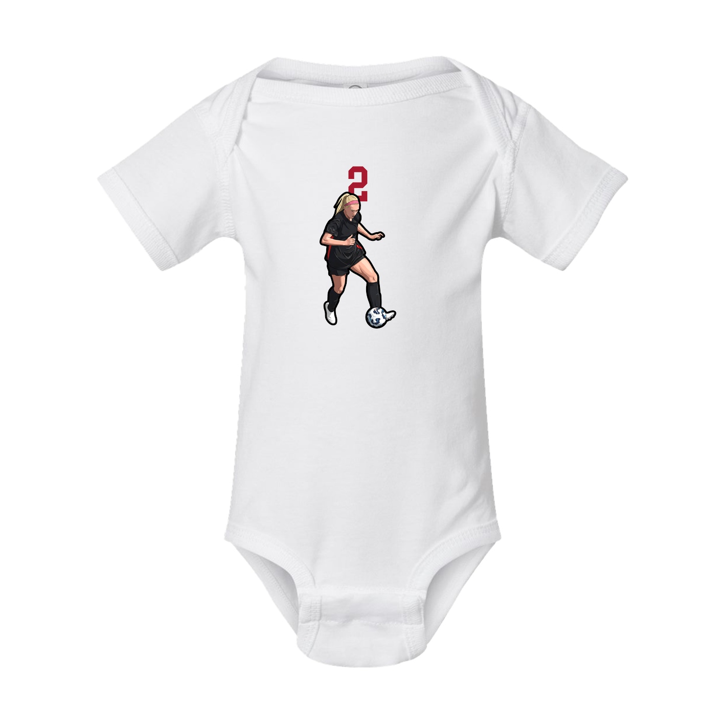 Baby Onesie — Number Top in White