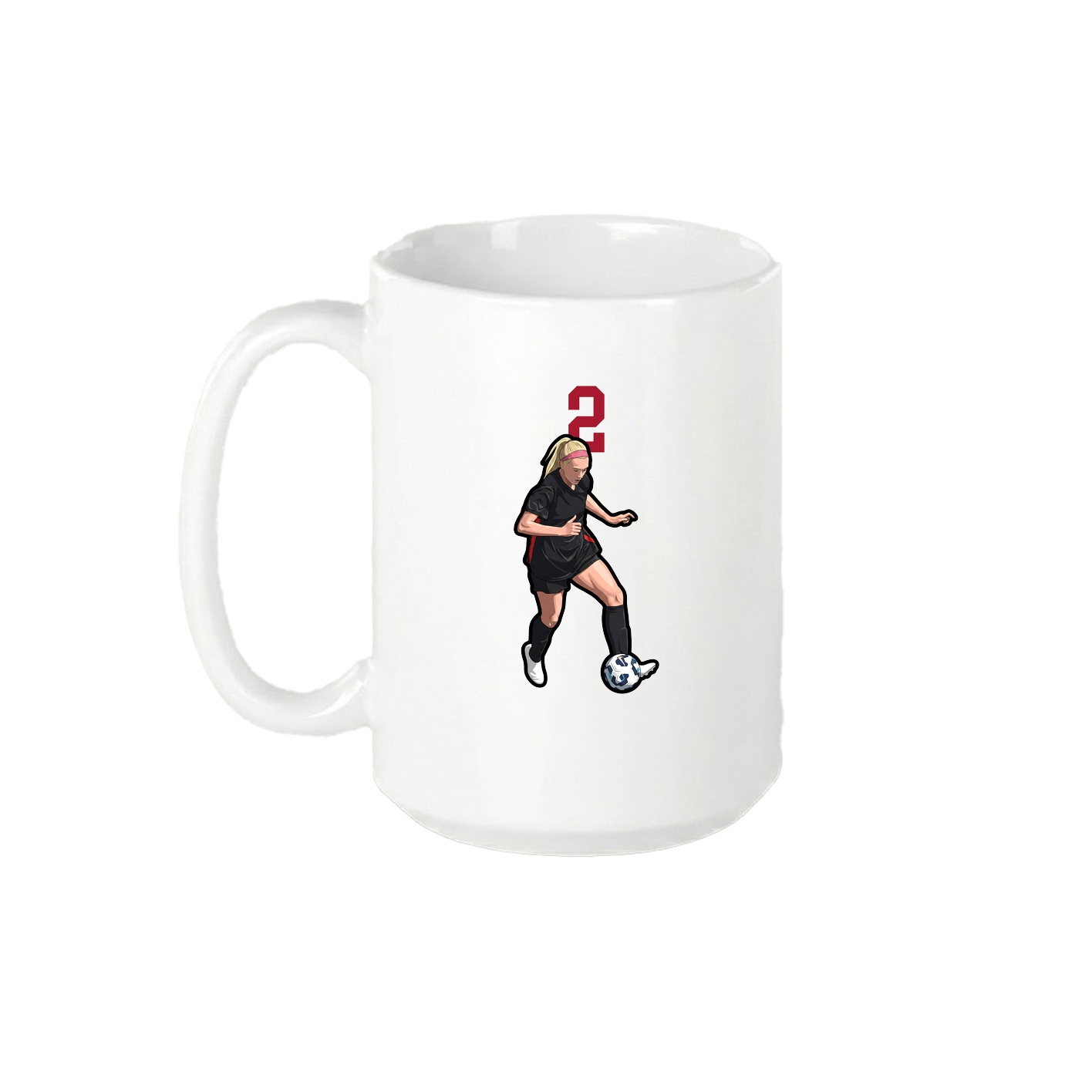 15oz Coffee Mug — Number Top in White