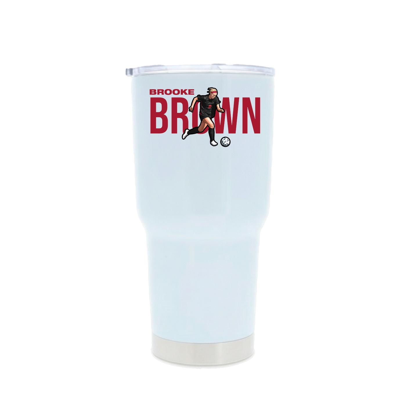 30oz Stainless Steel Tumbler — Player Name in White