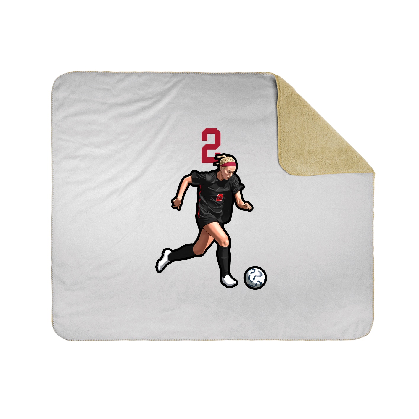 Throw Blanket — Number Top in White
