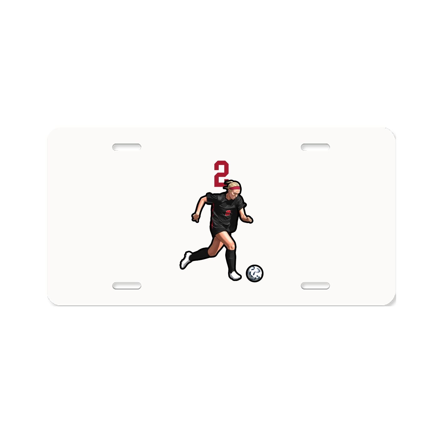 License Plate — Number Top in Classic