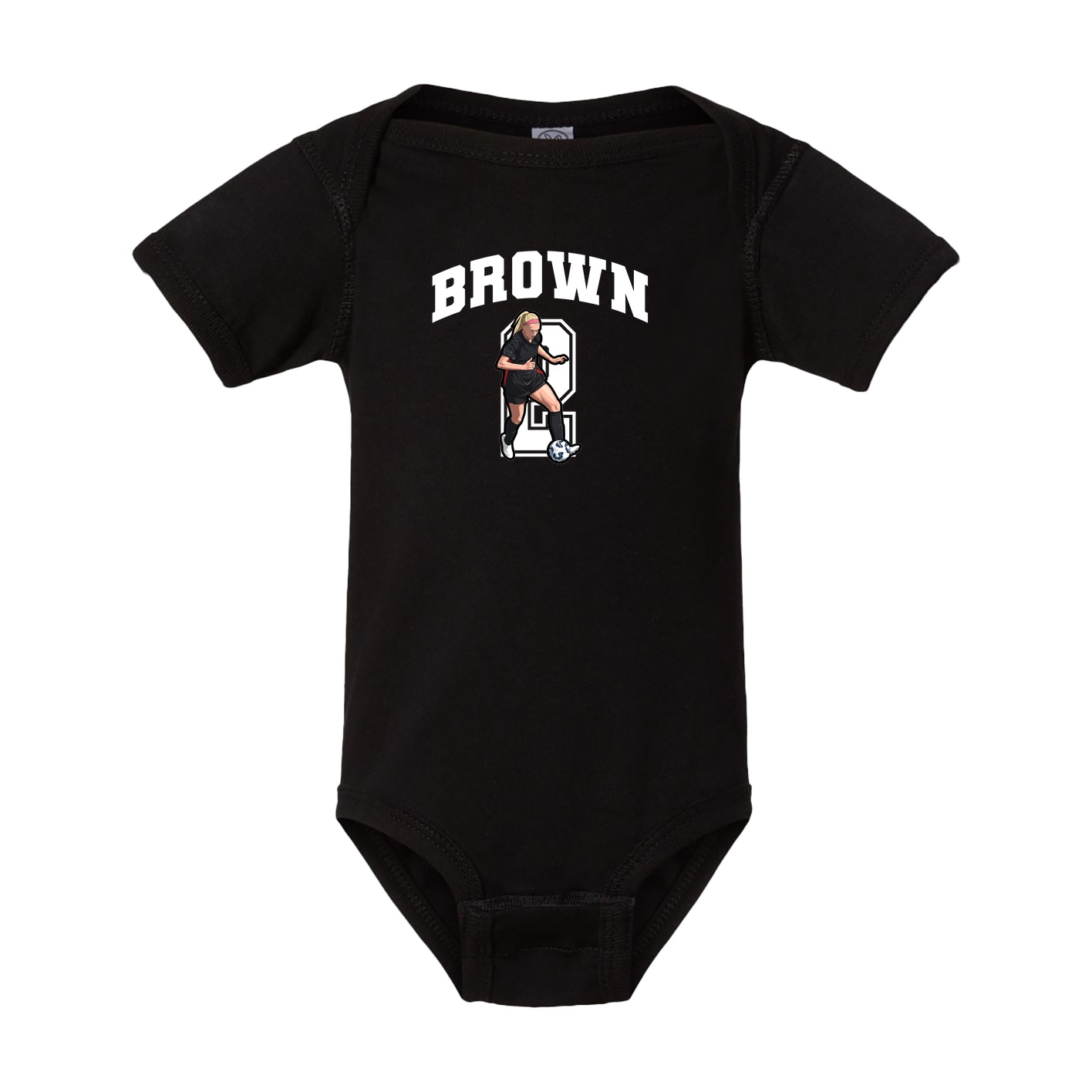 Baby Onesie — Number in Black
