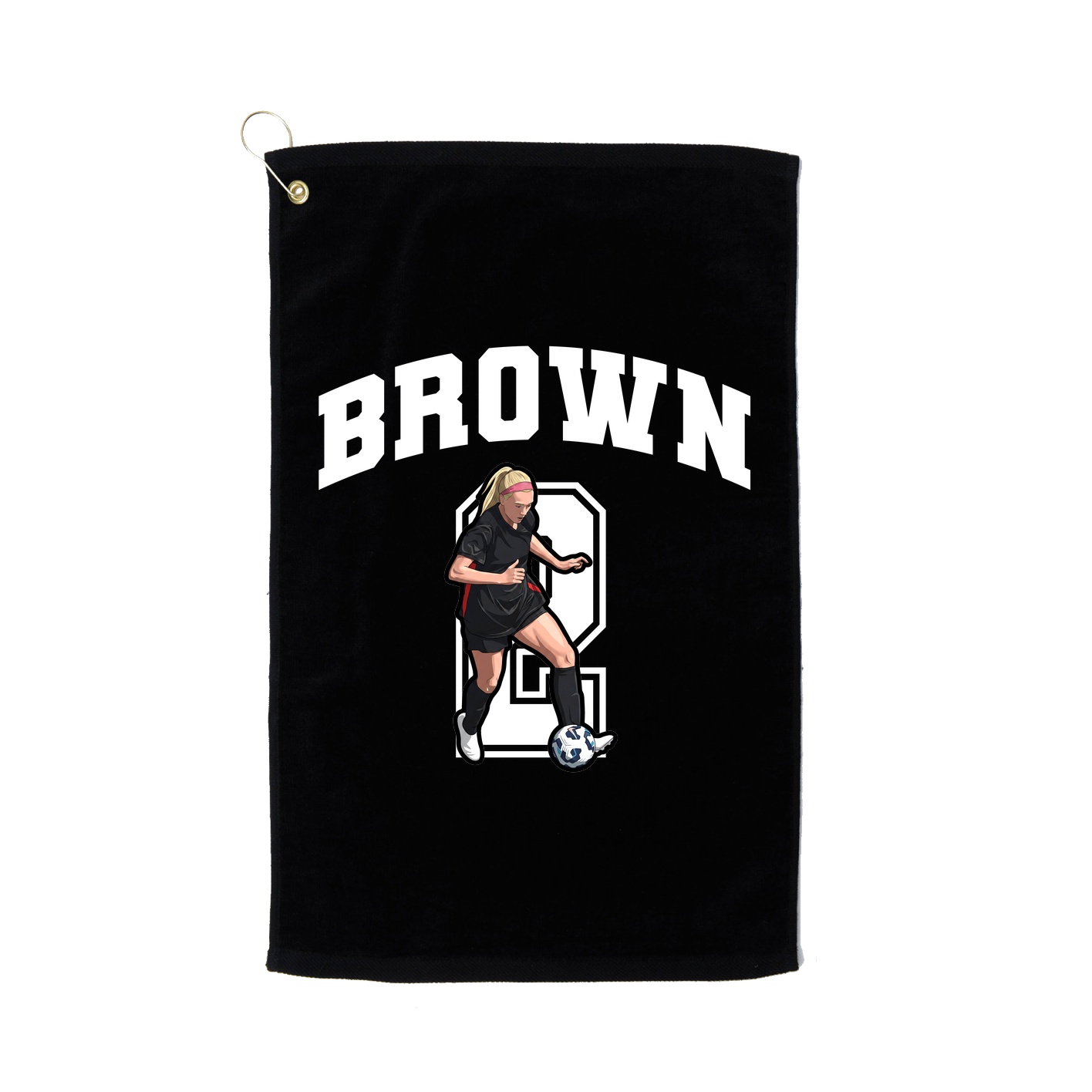 Golf Towel — Number in Black