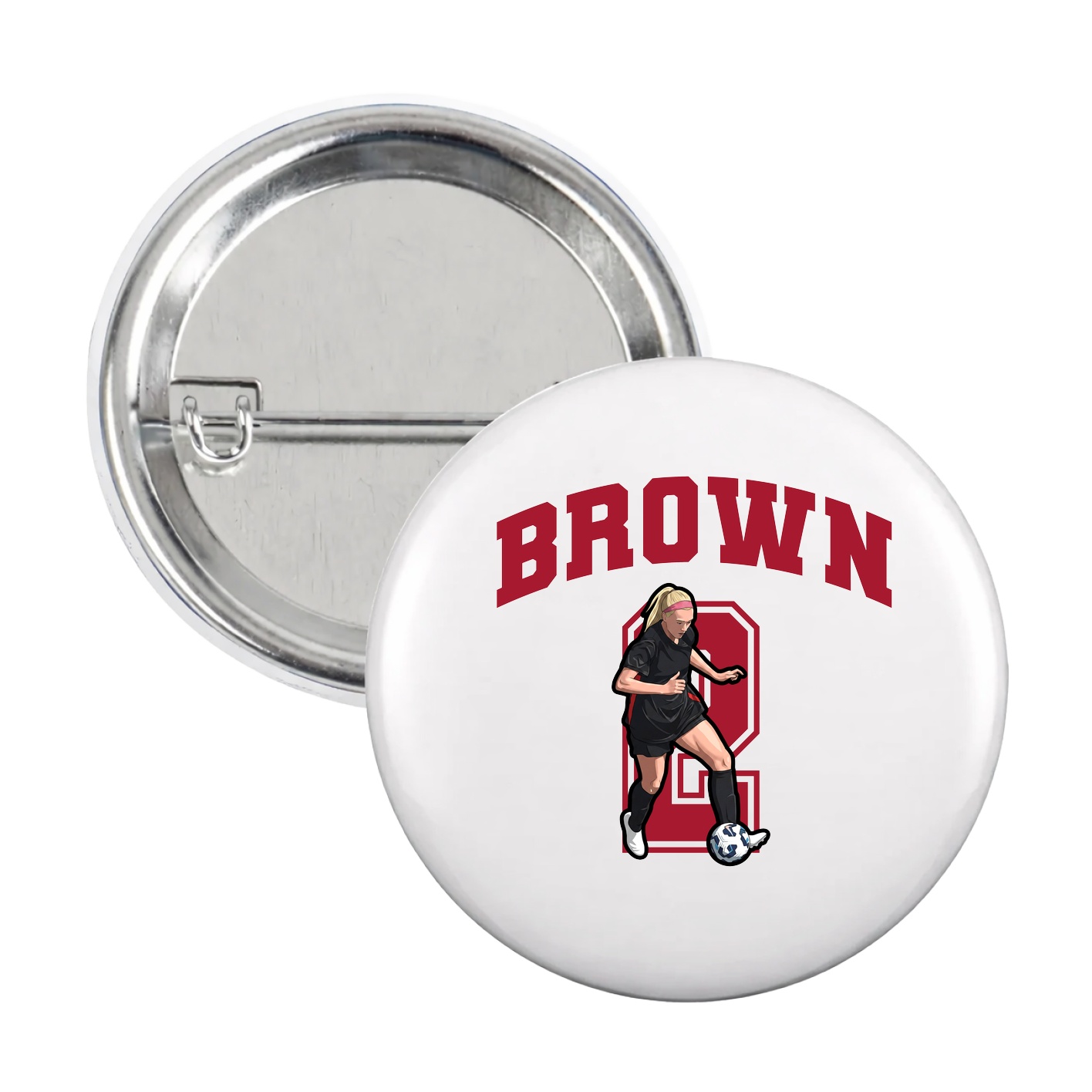 Game Day Button — Number in White