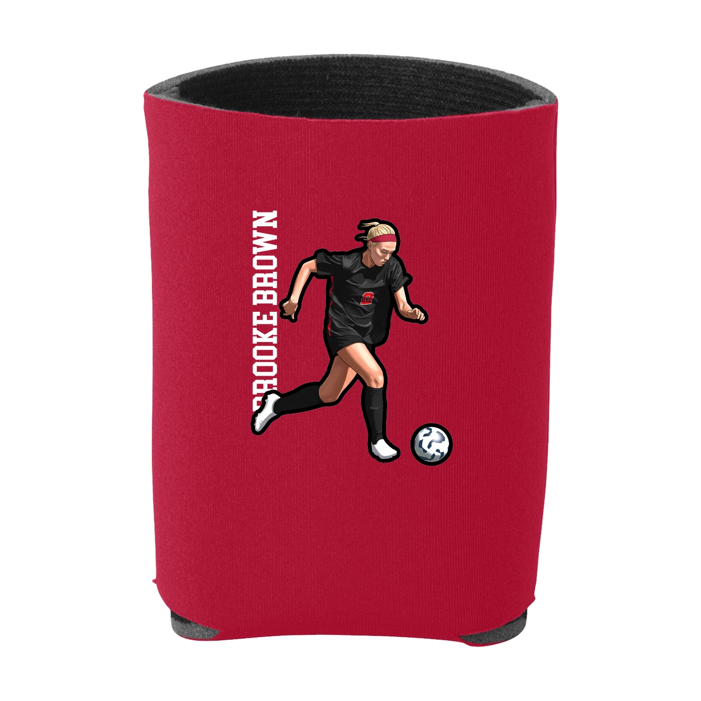 Can Holder — Name Vertical in Red