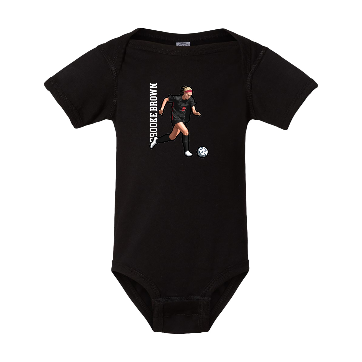 Baby Onesie — Name Vertical in Black