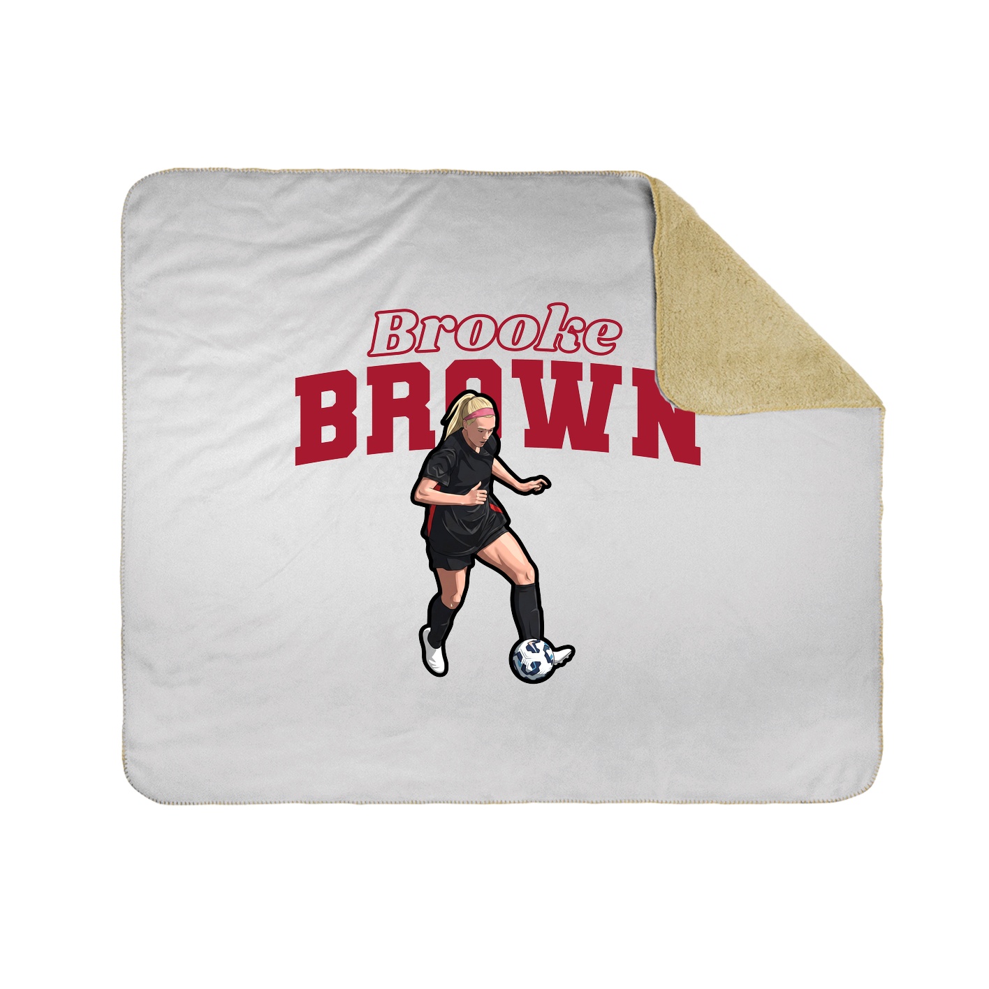 Throw Blanket — Name Arch in White
