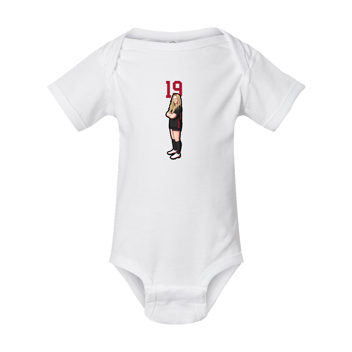 Baby Onesie — Number Top in White