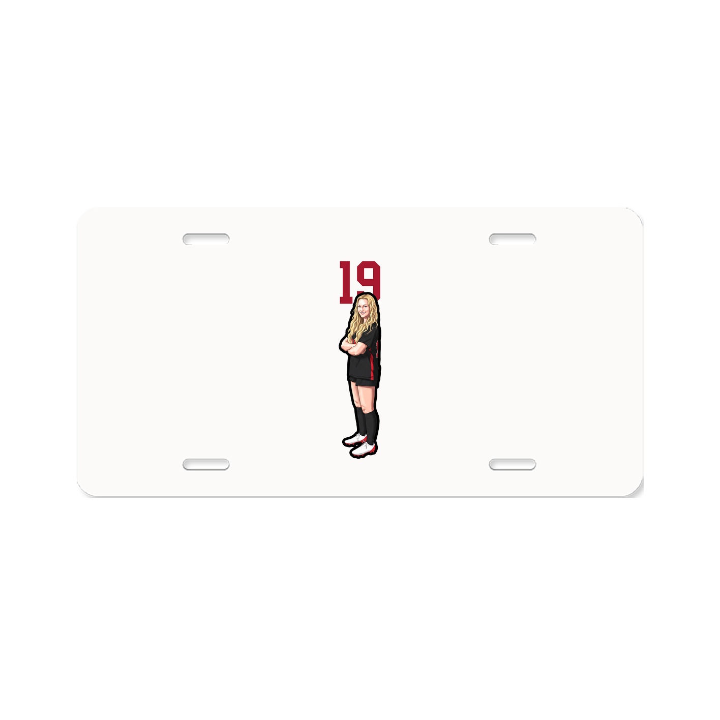 License Plate — Number Top in Classic