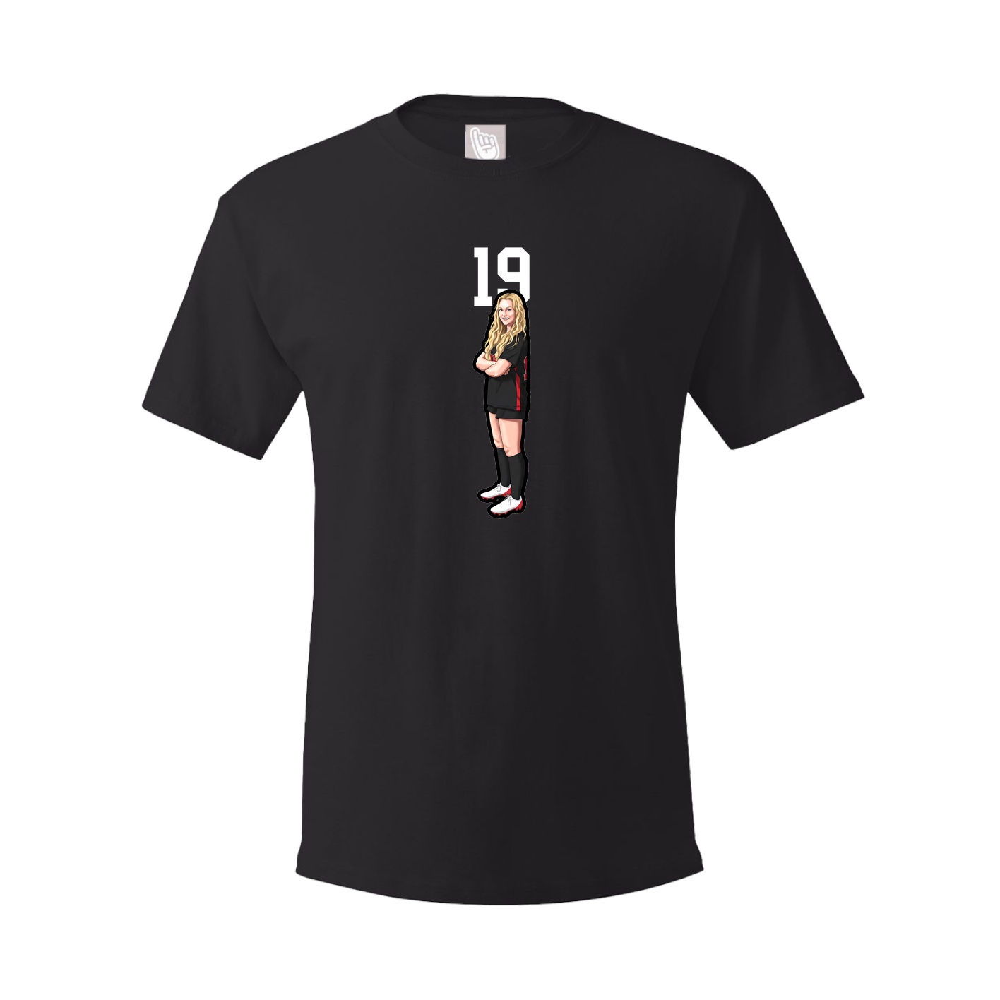 Youth Tee — Number Top in Black