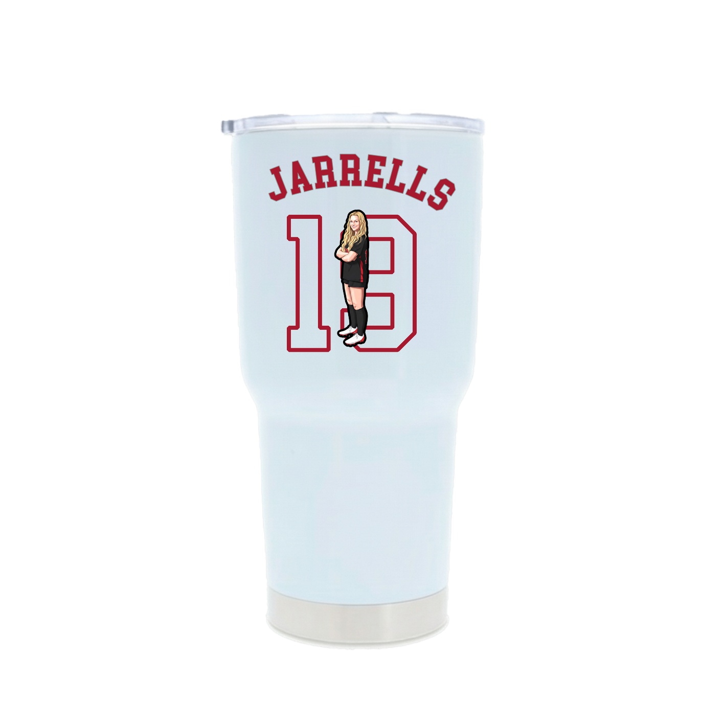 30oz Stainless Steel Tumbler — Shirsey Arch in White