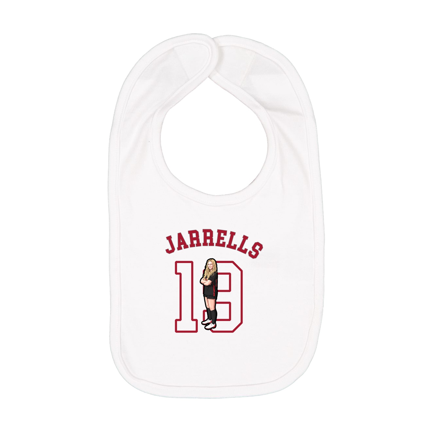 Infant Bib — Shirsey Arch in White