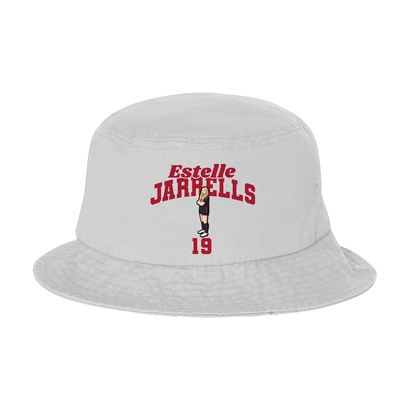 Bucket Cap — Signature Arch in White