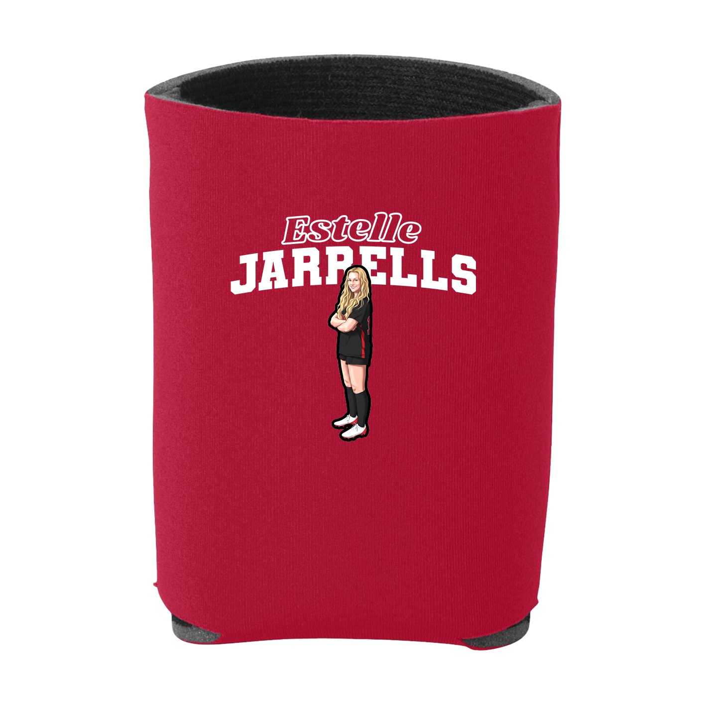 Can Holder — Name Arch in Red