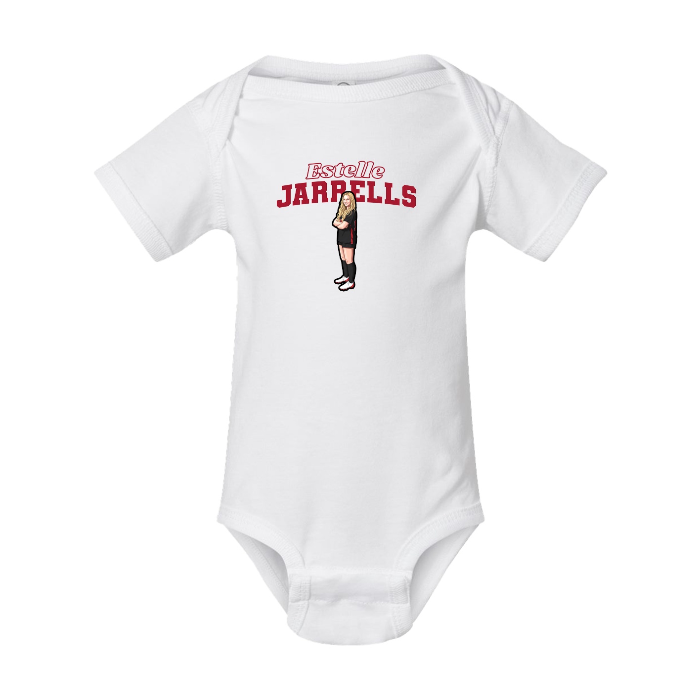 Baby Onesie — Name Arch in White