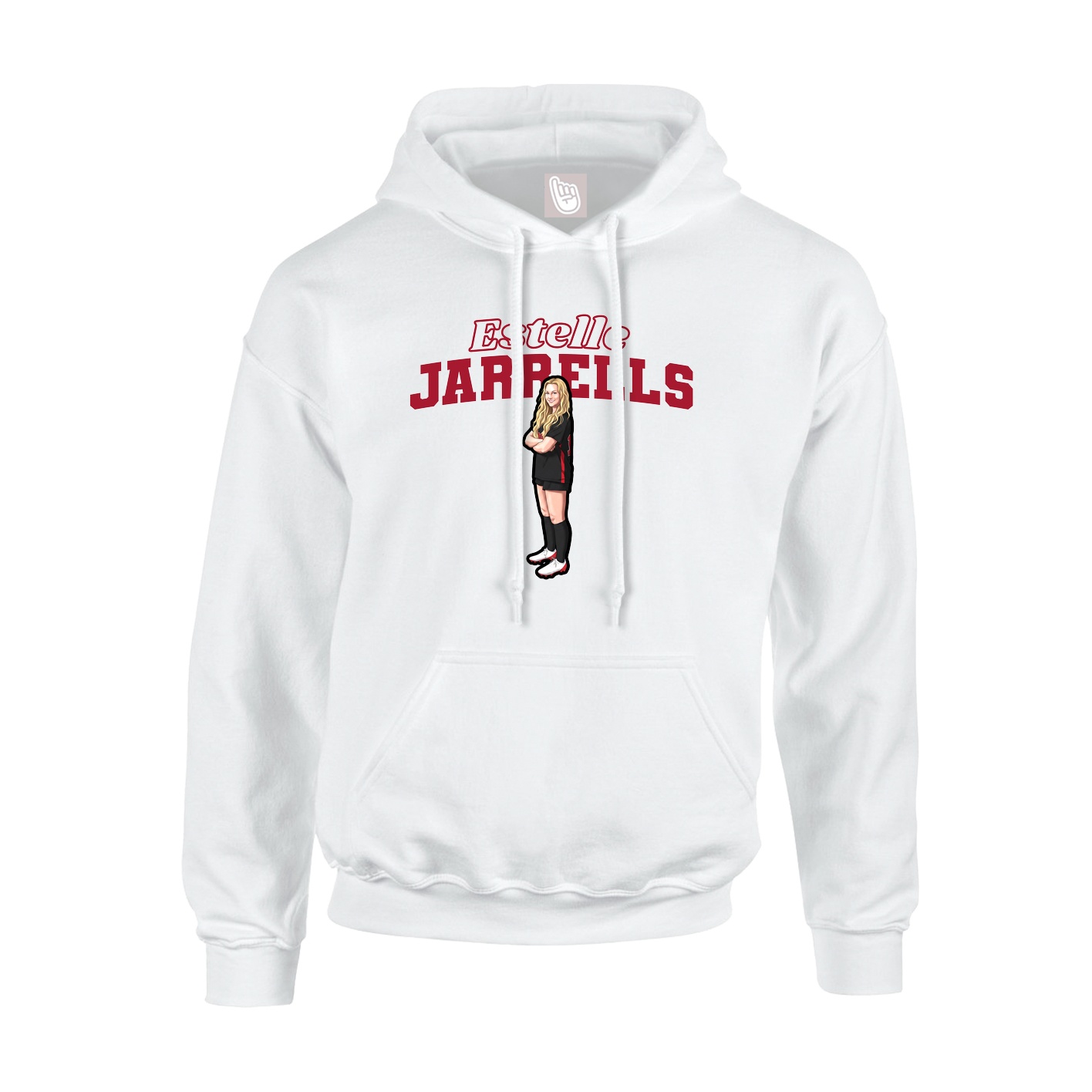Hoodie — Name Arch in White