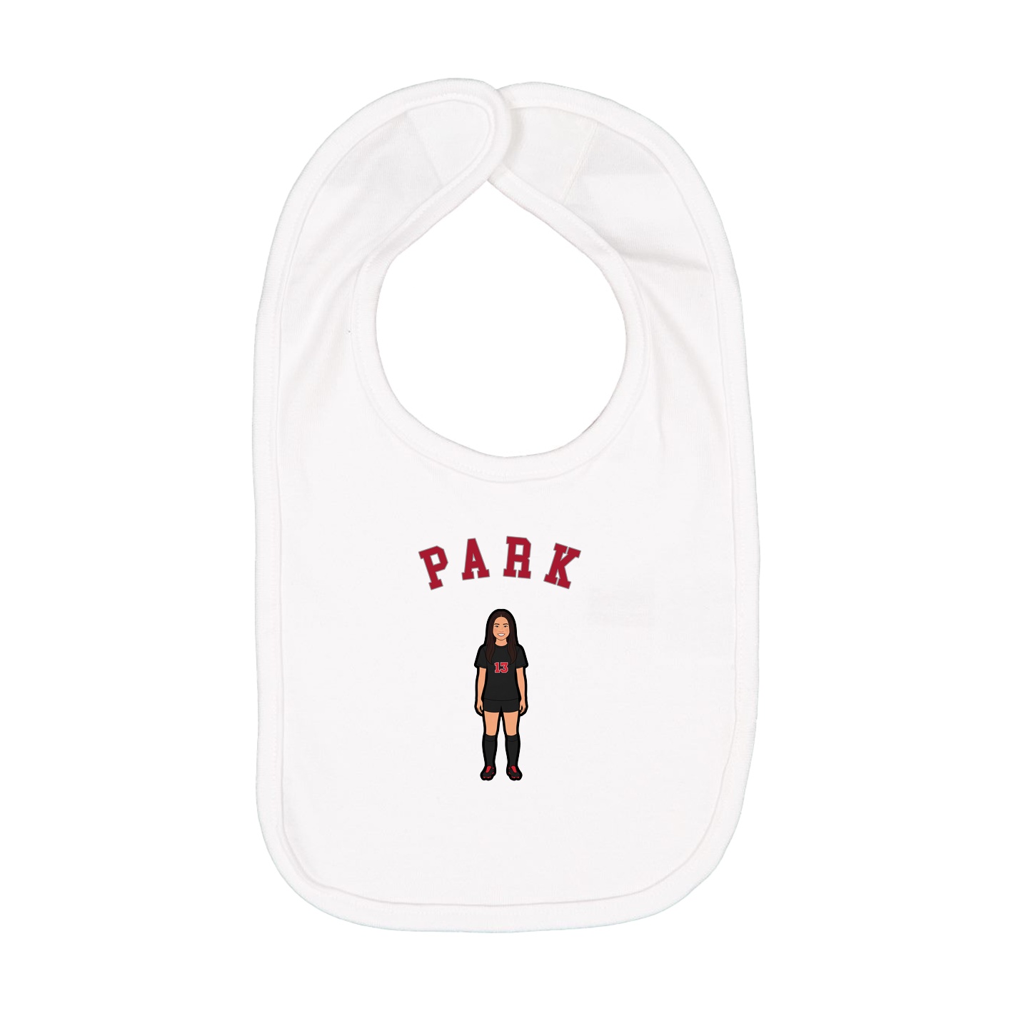 Infant Bib — Shirsey Arch in White