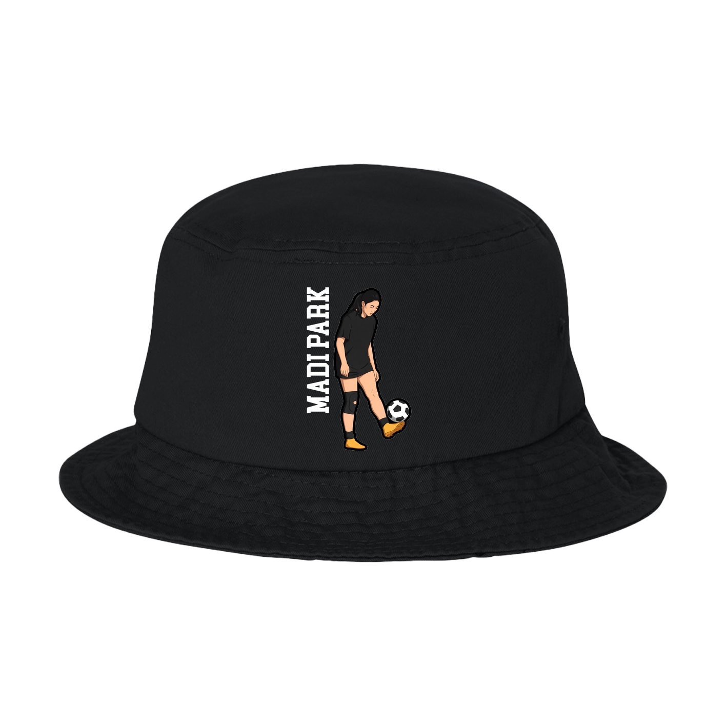 Bucket Cap — Name Vertical in Black