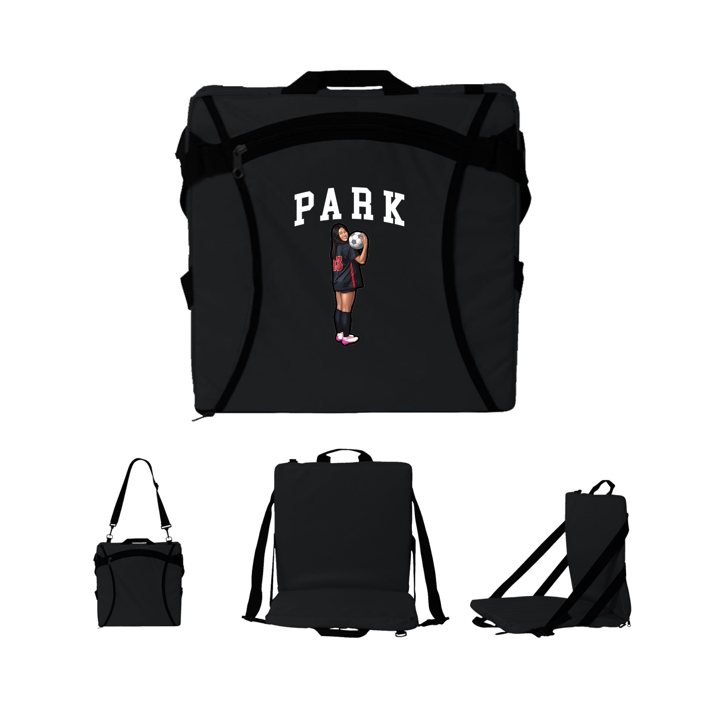Folding Stadium Seat — Shirsey in Black